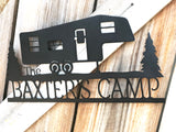 Camper Family Name Metal Art