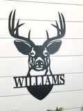 Deer Head Personalized Name Sign