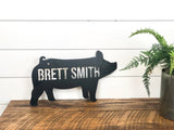 Livestock Exhibitor Name Sign for Show Pig