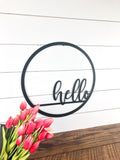Hello Metal Home Decor