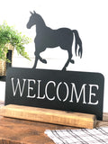 Horse Welcome Home Decor Sign
