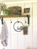 Hello Metal Home Decor