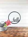 Hello Metal Home Decor