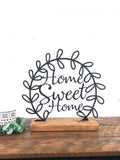 Home Sweet Home Metal Wreath Home Decor