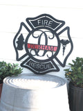 Fire Rescue Personalized Metal Sign