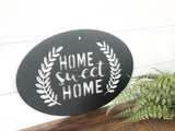 Home Sweet Home Metal Decor Oval Sign