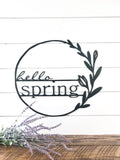 Hello Spring Metal Home Decor