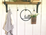 Hello Metal Home Decor