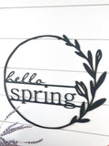 Hello Spring Metal Home Decor