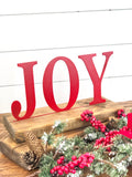 Joy Christmas Metal Art