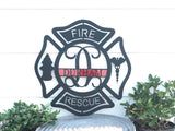 Fire Rescue Personalized Metal Sign