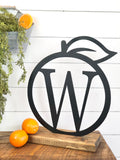 Citrus (Orange) Family Initial Metal Art