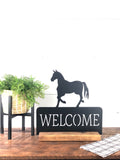Horse Welcome Home Decor Sign