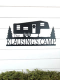 Camper Family Name Metal Art