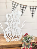 Let It Snow Metal Snowman Home Decor