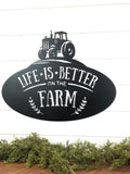 Life is Better on the Farm Metal Sign