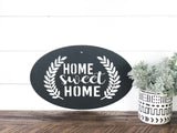 Home Sweet Home Metal Decor Oval Sign