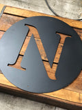 Initial Circle Metal Art