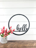 Hello Metal Home Decor