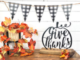 Give Thanks Metal Pumpkin Art