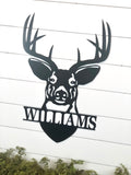 Deer Head Personalized Name Sign
