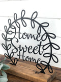 Home Sweet Home Metal Wreath Home Decor