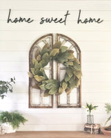 Home Sweet Home Script Metal Words
