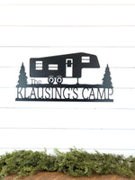 Camper Family Name Metal Art