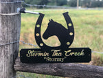 Personalized Horse Stall Metal Sign