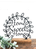 Home Sweet Home Metal Wreath Home Decor