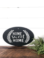 Home Sweet Home Metal Decor Oval Sign