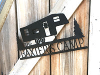 Camper Family Name Metal Art