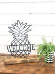 Pineapple Welcome Metal Sign