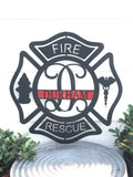 Fire Rescue Personalized Metal Sign
