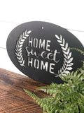 Home Sweet Home Metal Decor Oval Sign