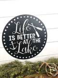Life is Better at the Lake Metal Sign